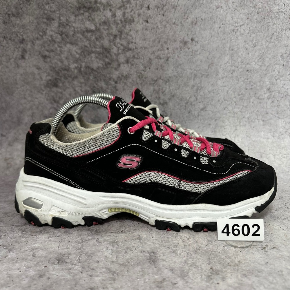 Skechers D Lites Life Saver Womens Size 11 Black Pink Chunky Sneakers 11860 Y2K